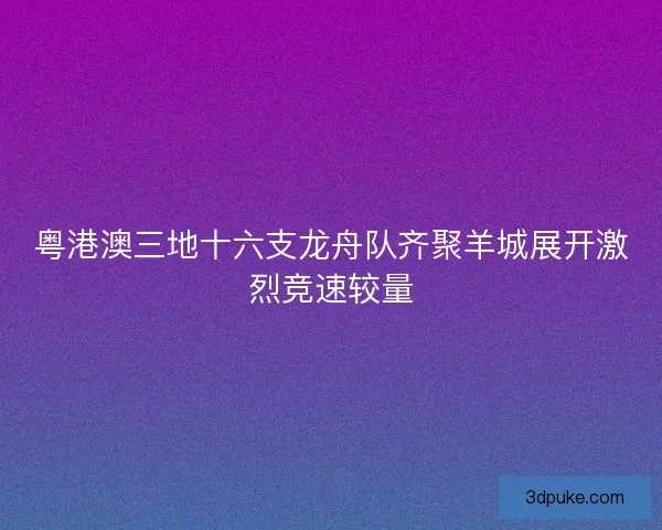 粤港澳三地十六支龙舟队齐聚羊城展开激烈竞速较量